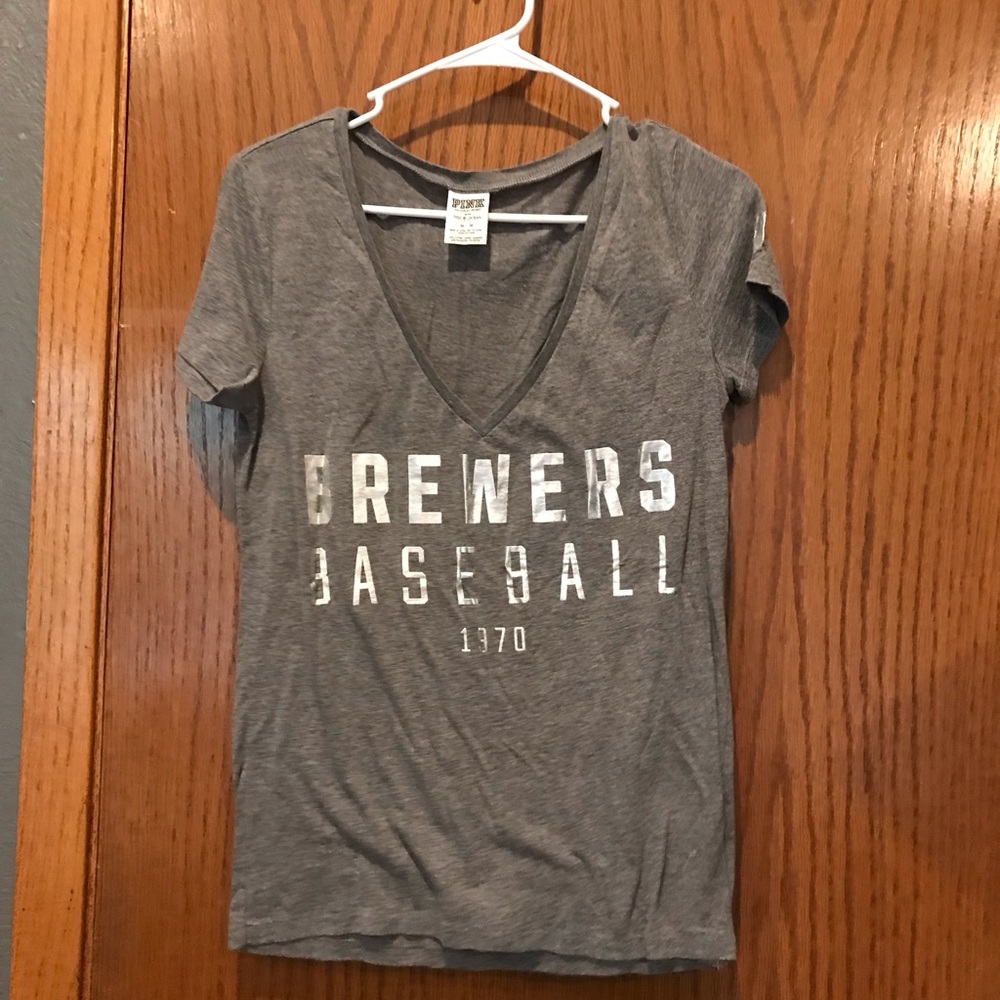 Milwaukee Brewers VS PINK baseball shirt